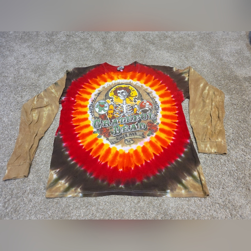 Grateful Dead Concert Tour T Shirt XL 1997 Vintage Liquid Blue Tie Dye Rare